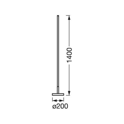 Osram - LED RGBW dimmbare Stehleuchte SMART+ FLOOR LED/14W/230V 2700–6500K Wi‑Fi schwarz + Fernbedienung
