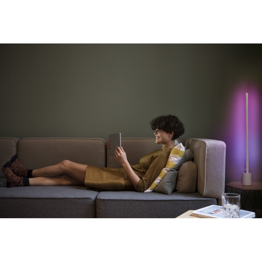 Osram - dimmbare LED-RGBW-Stehlampe SMART+ FLOOR LED/8W/230V 2700-6500K Wi-Fi weiß + Fernbedienung