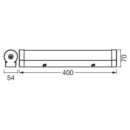 Osram - LED-dimmbare Spiegelbeleuchtung ORBIS TUBE LED/9W/230V 40 cm IP44 glänzender Chrom