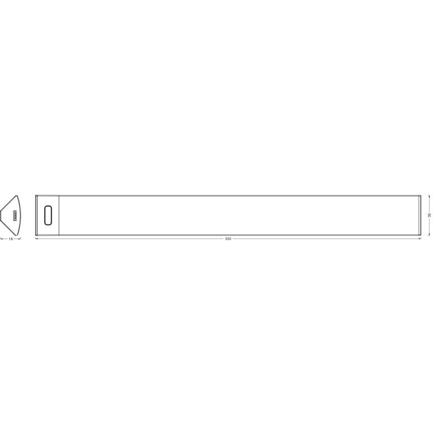 Osram - LED-dimmbare Unterbauleuchte mit Bewegungsmelder LINEAR ANGLE LED/7,5W/230V 3000/4000/6500K 55 cm weiß