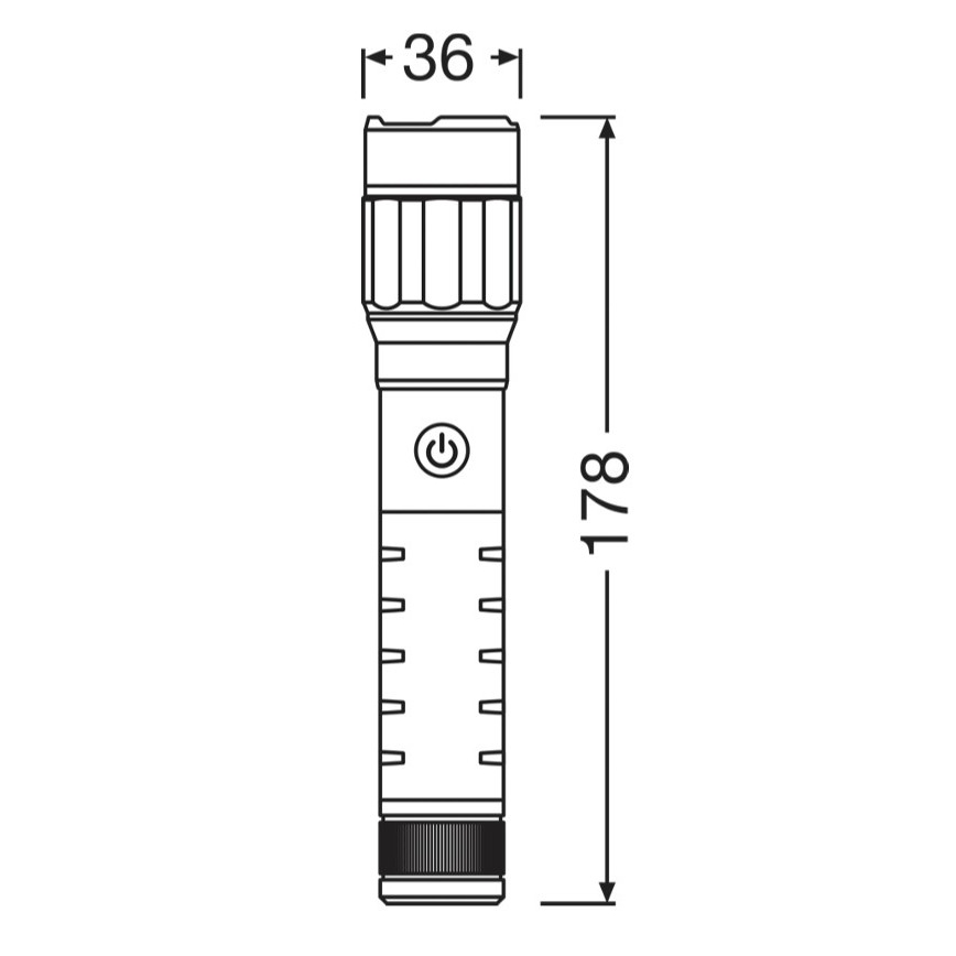 Osram - dimmbare, wiederaufladbare LED-Taschenlampe LEDINSPECT PRO TORCH 800 LED/8W/3,7V 2200 mAh IP44