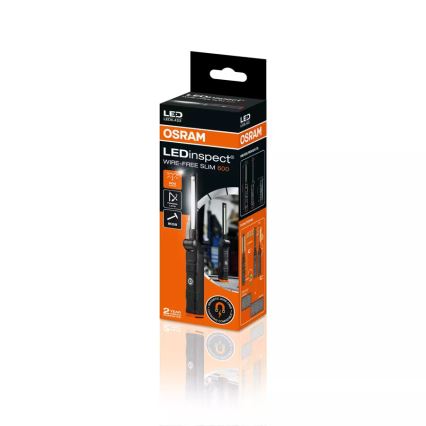 Osram - Dimmbare, wiederaufladbare LED-Inspektionsleuchte LEDINSPECT WIRE-FREE SLIM 600 LED/5W/3,7V IP54 2600 mAh