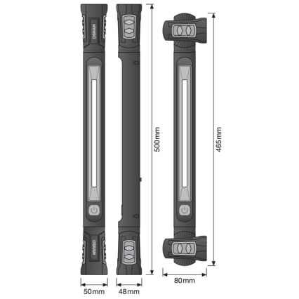 Osram - dimmbare, wiederaufladbare LED-Taschenlampe LEDINSPECT UTILITY1000 LED/19W/7,4V