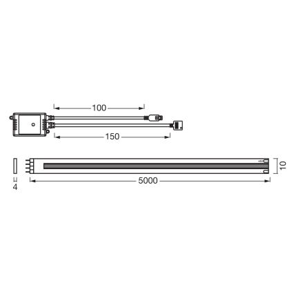 Osram - SMART+ MAGIC LED-RGB-Streifen, dimmbar, 5m, LED/35W/230V, Wi‑Fi + Fernbedienung