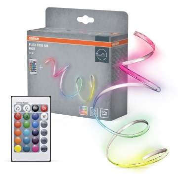 Osram - Dimmbarer LED RGBW-Streifen FLEX COB 5m LED/24W/230V 2700-6500K + Fernbedienung