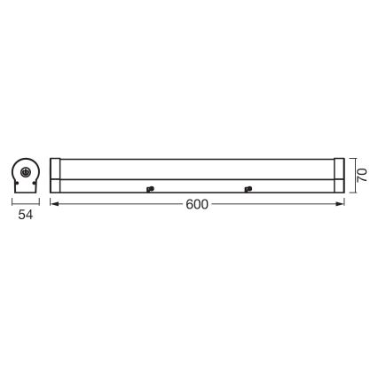 Osram - Éclairage miroir LED dimmable ORBIS TUBE LED/12W/230V 60 cm IP44 chrome brillant