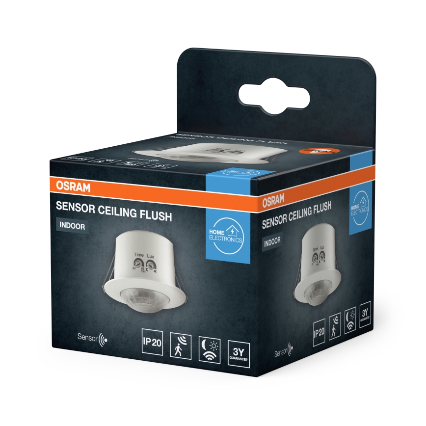 Osram - Einbau-Bewegungsmelder für abgehängte Decken 360° FLUSH 230V weiß