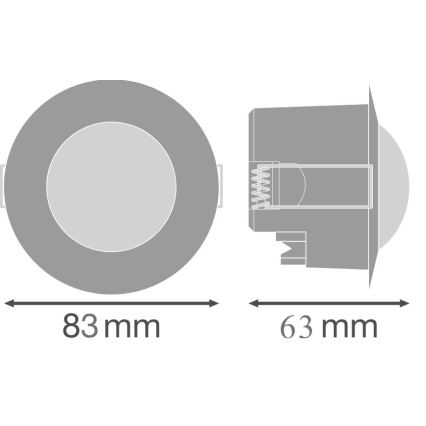 Osram - Einbau-Bewegungsmelder für abgehängte Decken 360° FLUSH 230V weiß