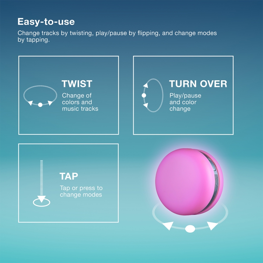 Osram - Enceinte LED RGB dimmable SMART+ MACARON LED/1,75W/3,7V 450 mAh vert