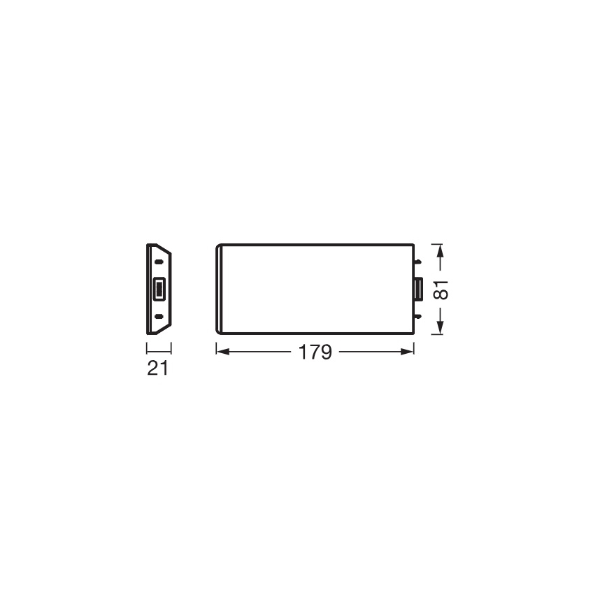 Osram - Erweiterungsset für LED-Unterbauleuchte UNDERCABINET LED/3,85W/36V 3000K 8,1x17,9 cm schwarz