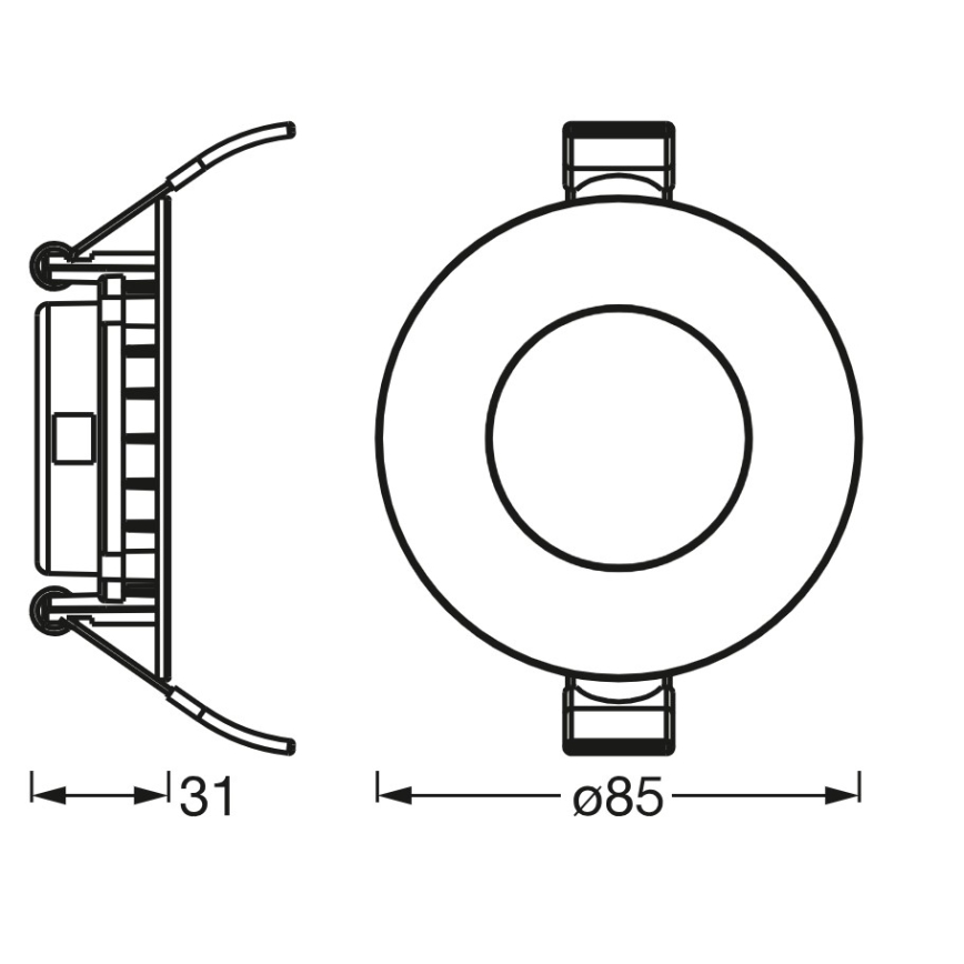 Osram - Faretto da incasso LED SLIM 4,5W/230V 3000K