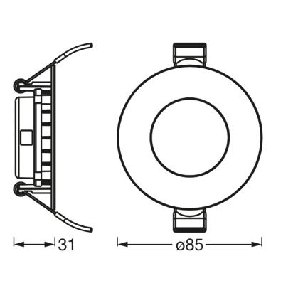 Osram - Faretto da incasso SLIM LED/4,5W/230V 6500K