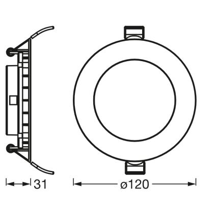 Osram - Faretto da incasso SLIM LED/8W/230V 3000K