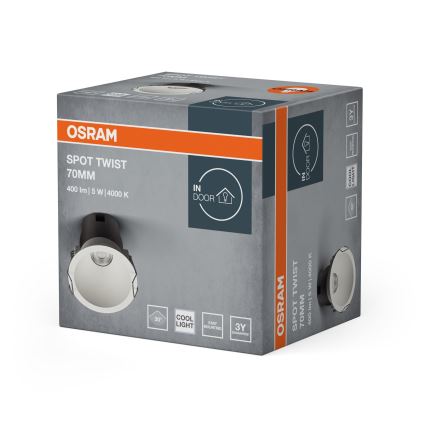 Osram - Faretto da incasso SPOT TWIST LED/5W/230V 4000K Ø 7 cm bianco