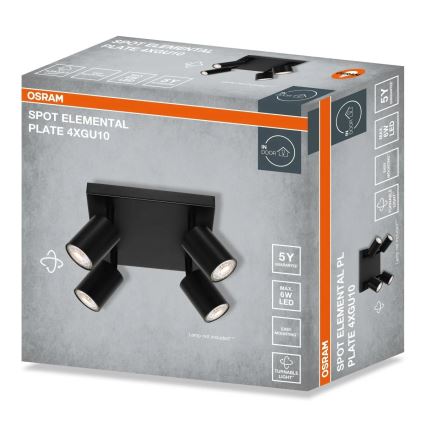 Osram - Faretto da soffitto ELEMENTAL 4xGU10/6W/230V