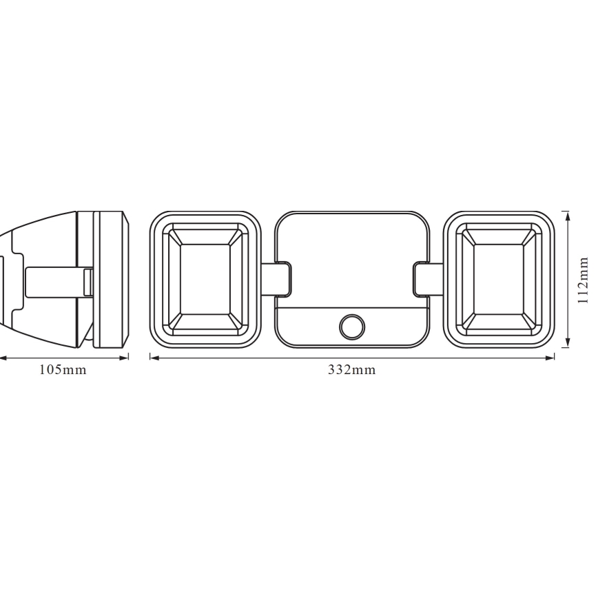 Osram - Faretto LED da parete per esterni con sensore BATTERY 2xLED/5W/4xD IP54