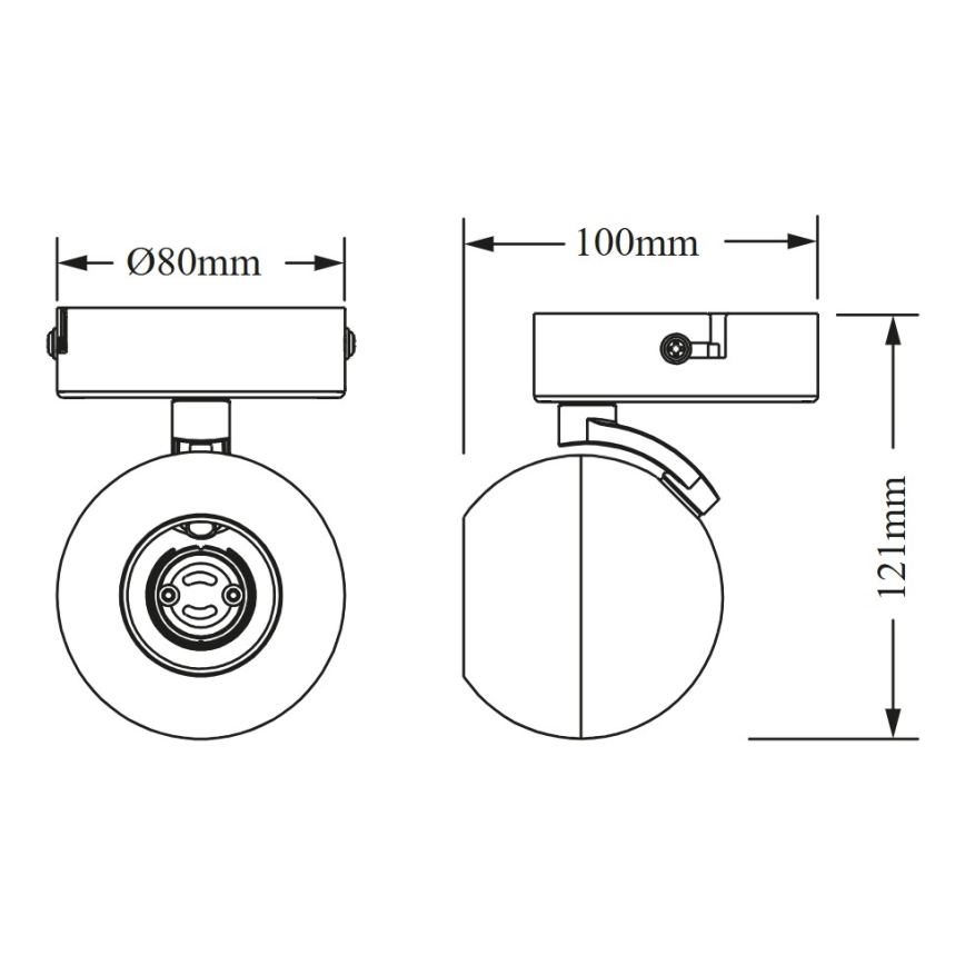 Osram - Faretto SPOT SPHERAL 1xGU10/6W/230V nero