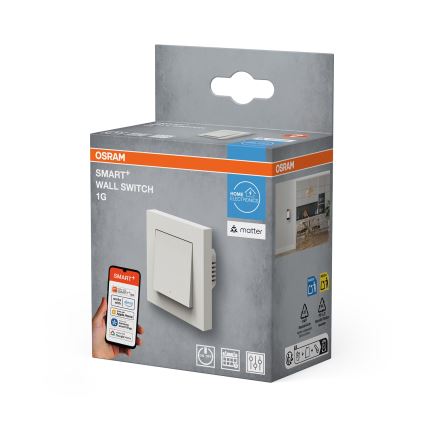 Osram - Interruttore a singolo pulsante SMART+ MATTER 230V Wi-Fi