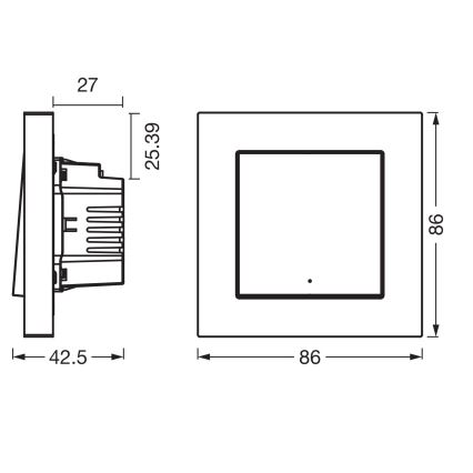 Osram - Interruttore a singolo pulsante SMART+ MATTER 230V Wi-Fi
