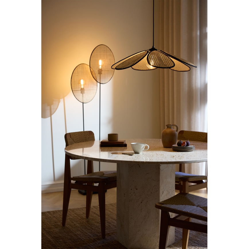 Osram - Kabel-Pendelleuchte DECOR RATTAN 1xE27/15W/230V Ø 58 cm beige/schwarz