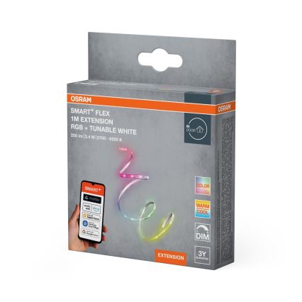 Osram - Kit d'extension pour ruban LED dimmable RGB+TW SMART+ FLEX 1 m LED/3,4 W/24 V 2700-6500 K Wi-Fi