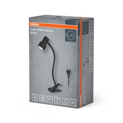 Osram - Klemmlampe CLIP STEP FLEX 1xGU10/5W/230V schwarz