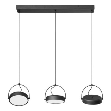 Osram - Lampada a sospensione con cavo LED DECOR PUCK 3xLED/12W/230V nero