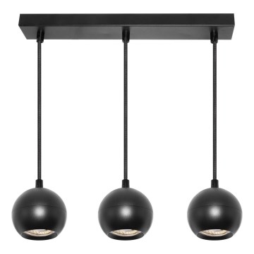 Osram - Lampada a sospensione con cavo SPOT SPHERAL 3xGU10/6W/230V nera