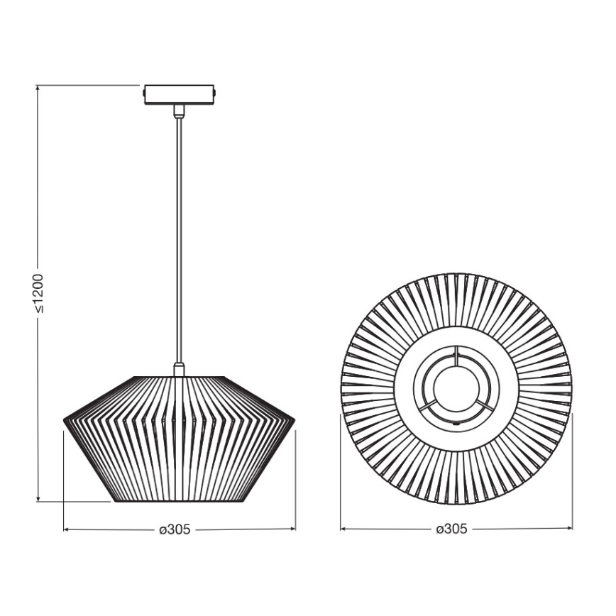 Osram - Lampada a sospensione DECOR STRIPES 1xE27/10W/230V Ø 30,5 cm beige