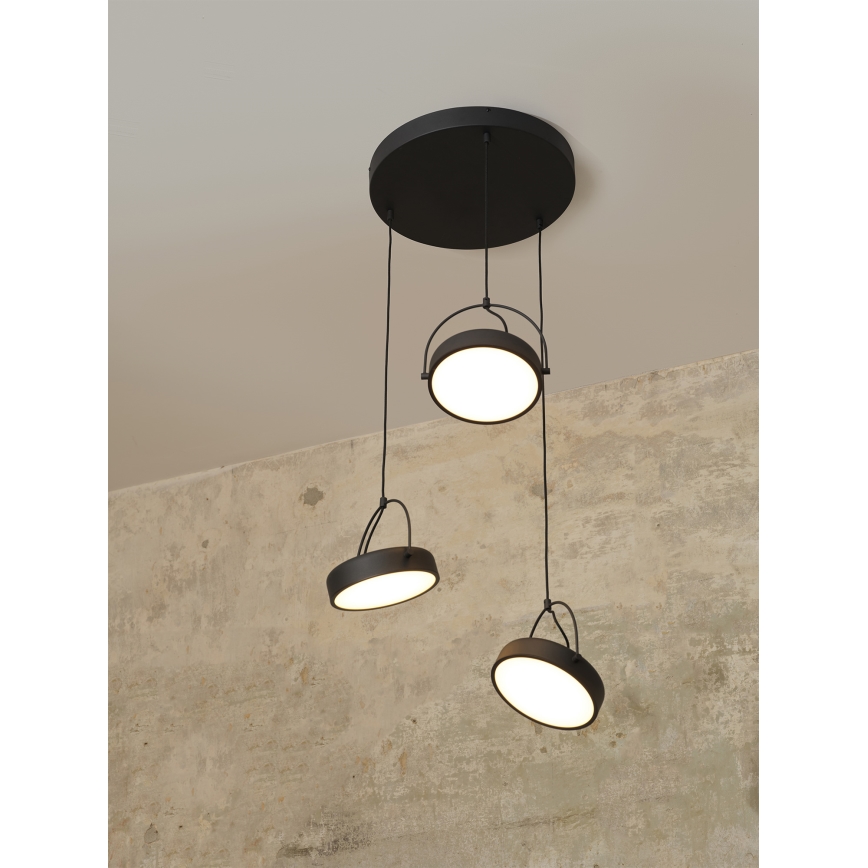 Osram - Lampada a sospensione LED su cavo DECOR PUCK 3xLED/12W/230V CRI 90 nero