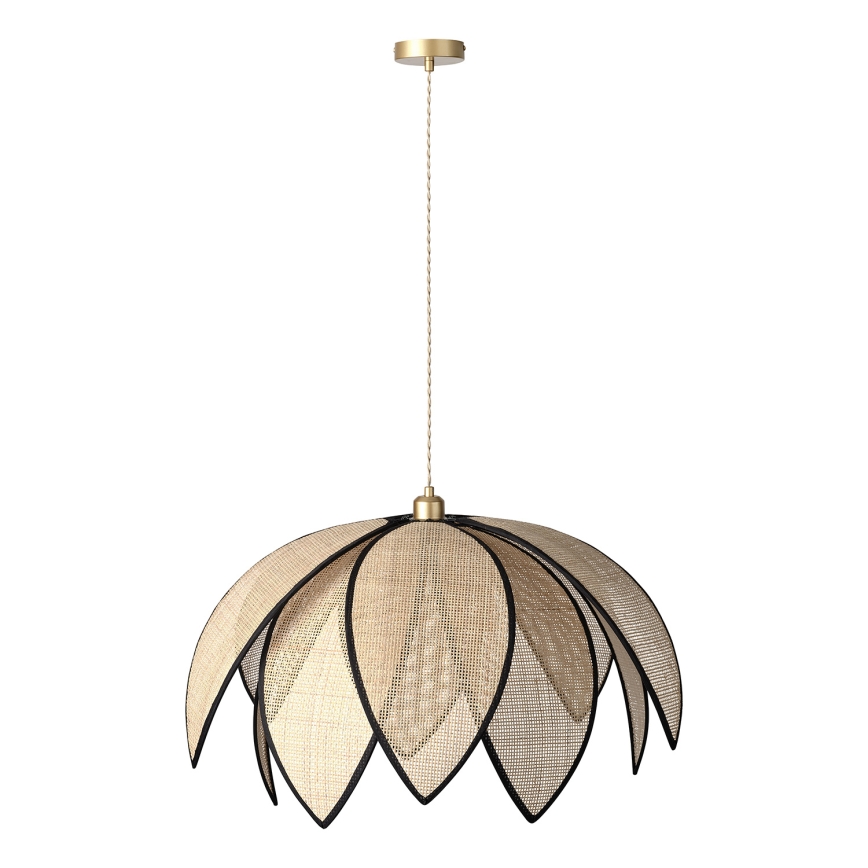Osram - Lampada a sospensione su cavo DECOR RATTAN 1xE27/15W/230V Ø 67 cm beige/nero