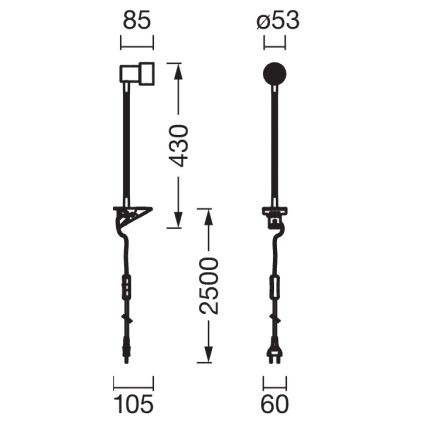 Osram - Lampada con clip CLIP STEP FLEX 1xGU10/5W/230V cromo opaco
