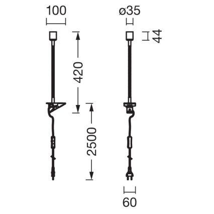 Osram - Lampada con clip CLIP TUBE FLEX 1xGU10/5W/230V nera