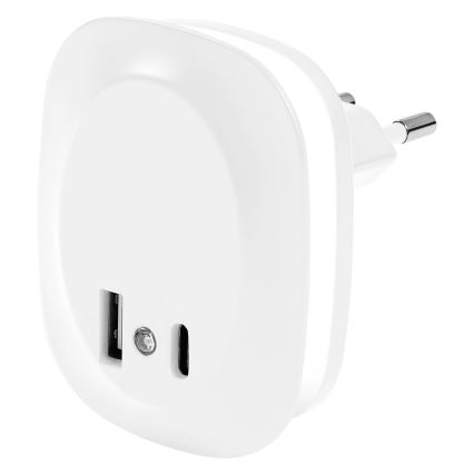 Osram - Lampada notturna LED da presa con sensore e porta USB LUNETTA LED/12,5W/230V bianca