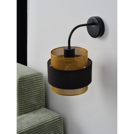 Osram - Lampada da parete DECOR HORNET 1xE27/10W/230V nero/oro