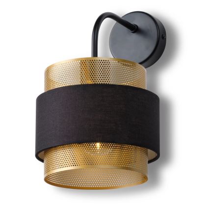 Osram - Lampada da parete DECOR HORNET 1xE27/10W/230V nero/oro