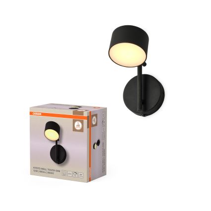 Osram - Applique da parete dimmerabile a LED con comando a sfioramento DECOR KYOTO LED/12W/230V CRI 90 nero