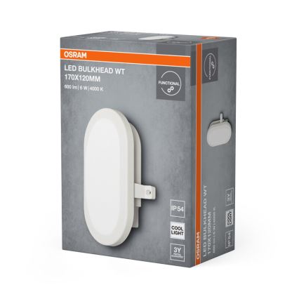 Osram - Lampada da parete per esterni BULKHEAD LED/6W/230V IP54, bianca