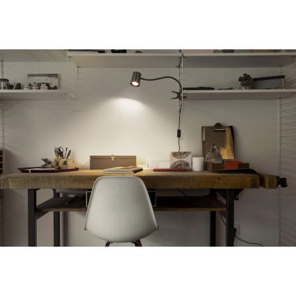 Osram - Lampada da scrivania con clip DESK LINE 1xGU10/9W/230V nera