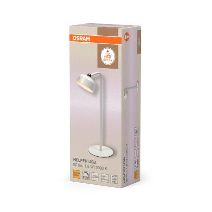 Osram - Lampada da scrivania LED ricaricabile dimmerabile 3 in 1 DECOR HELPER LED/1,8W/5V bianca