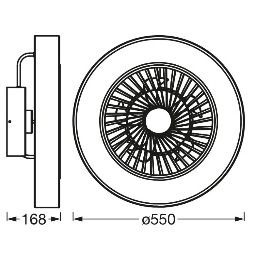 Osram - Plafoniera LED dimmerabile con ventilatore SMART+ LED/78W/230V 3000-6500K Wi-Fi + telecomando