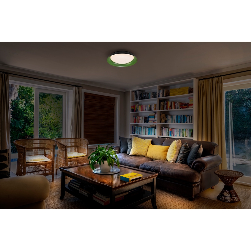 Osram - Plafoniera LED dimmerabile ORBIS PLATE LED/19W/230V Ø 31 cm verde/nero