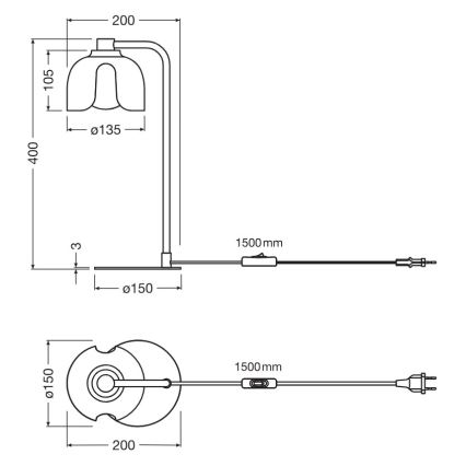 Osram - Lampada da tavolo DECOR COROLLE 1xG9/20W/230V arancione