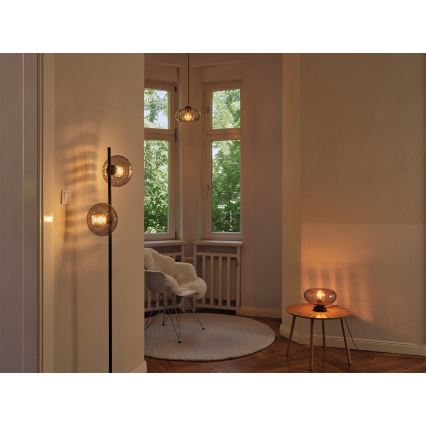 Osram - Lampada da tavolo DECOR SMOKE 1xE27/12W/230V nera/grigio fumé