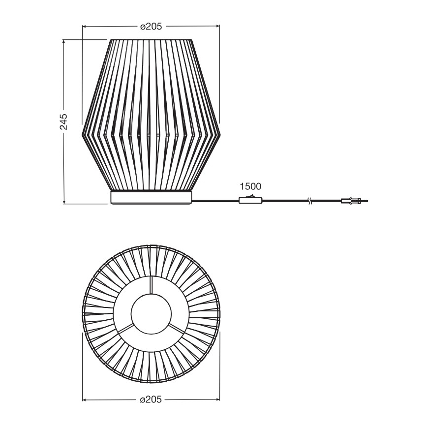 Osram - Lampada da tavolo DECOR STRIPES 1xE14/5W/230V beige