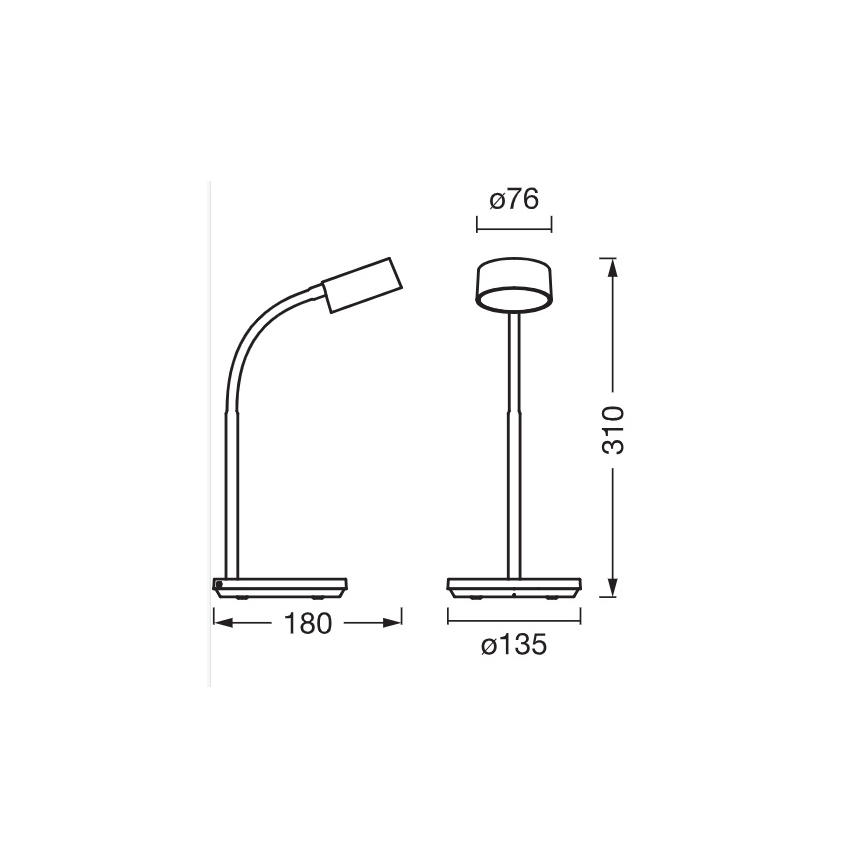 Osram - Lampada da scrivania dimmerabile a LED OFFICE LINE LED/4,8W/230V 3000/4000/6500K nera