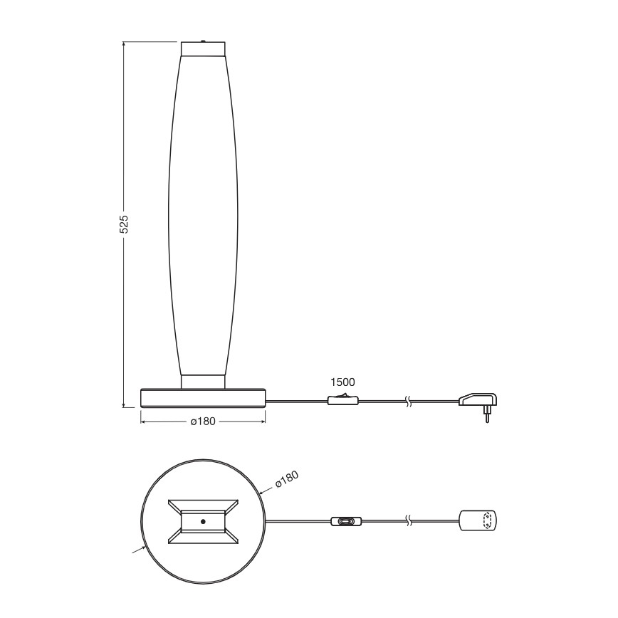 Osram - Lampada da tavolo LED DECOR FLAT LED/13W/230V grigia