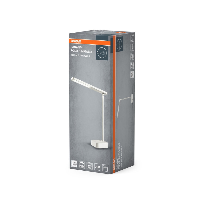 Osram - Lampada da tavolo LED dimmerabile a sfioramento PANAN LED/5,2W/5V 1200 mAh CRI 90