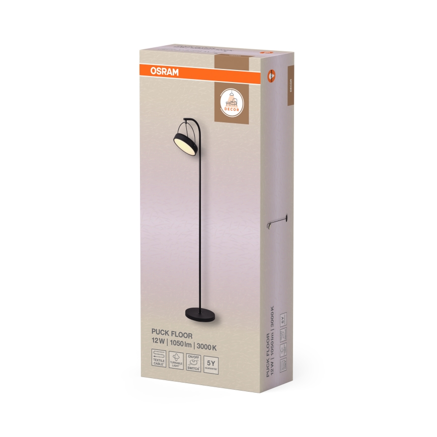 Osram - Lampada da terra LED DECOR PUCK LED/12W/230V CRI 90 nera