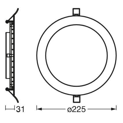 Osram - Lampada LED da incasso SLIM LED/22W/230V 4000K